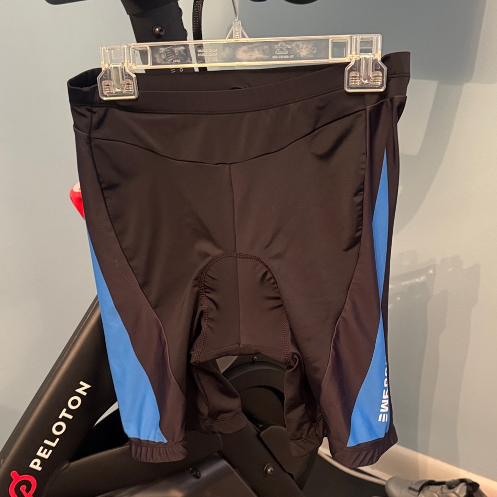 Peloton Black and Blue Cycling Shorts